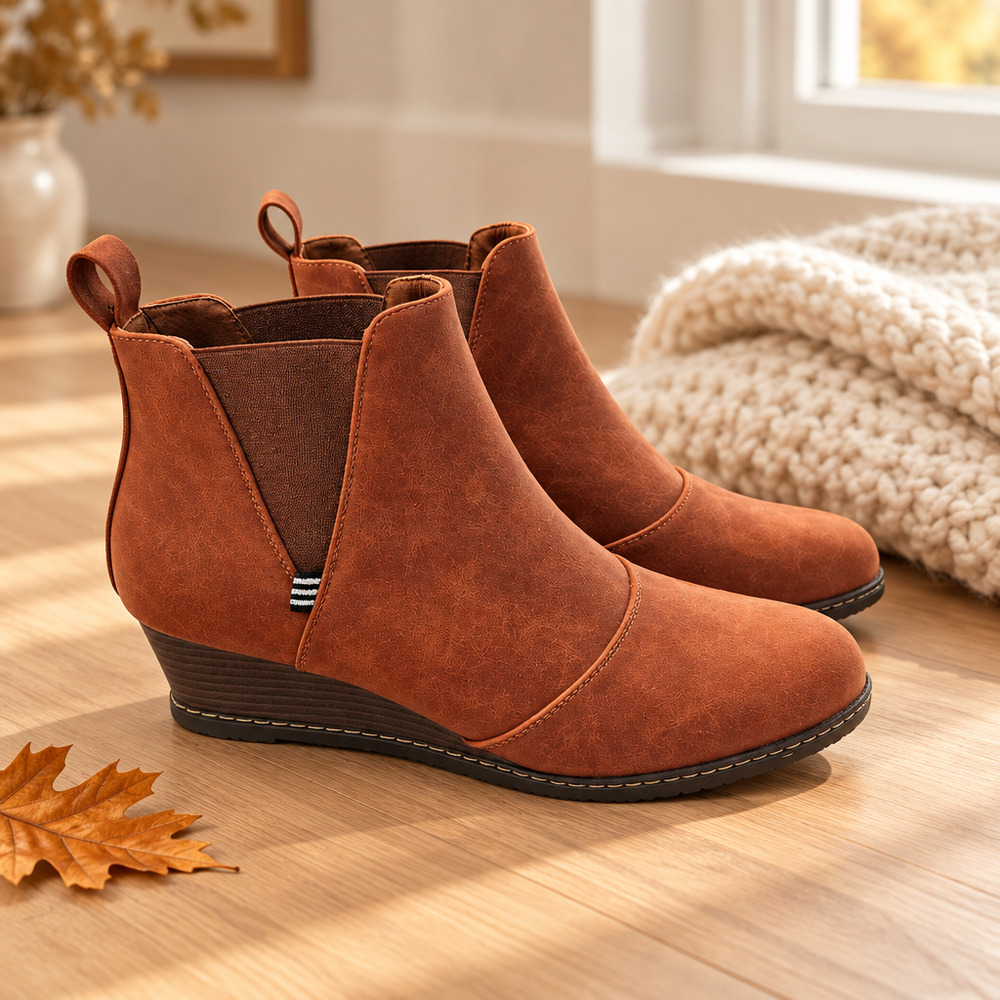 NWT Vepose New York 2" Wedge Heel Chelsea Boots Size 9.5M